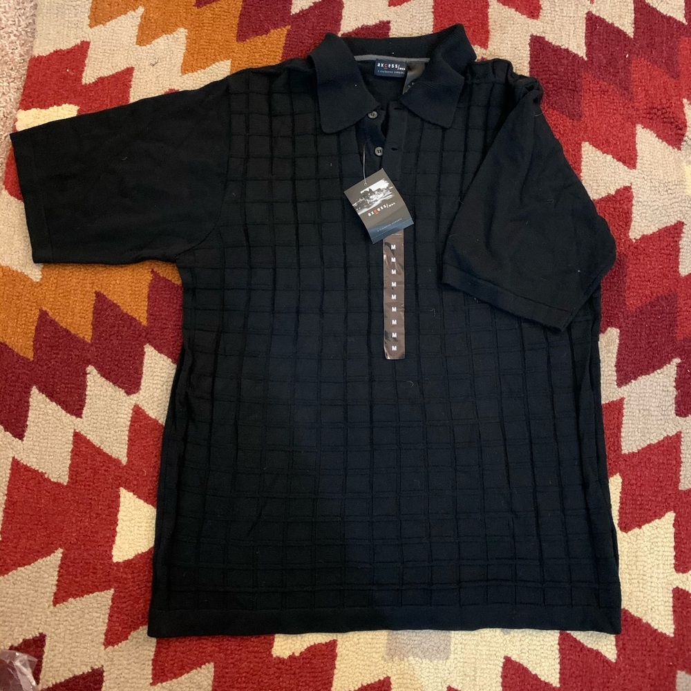 BLACK POLO FROM AXCESS MEN! NWT!